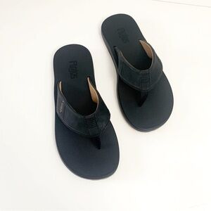 ▪️Flojos Men's Flip Flop Black Sandals ~ 11